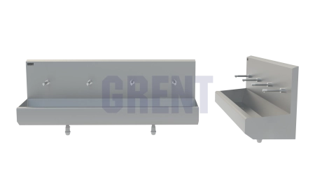 Умывальник 4-секционный подвесной GRENT-P-04