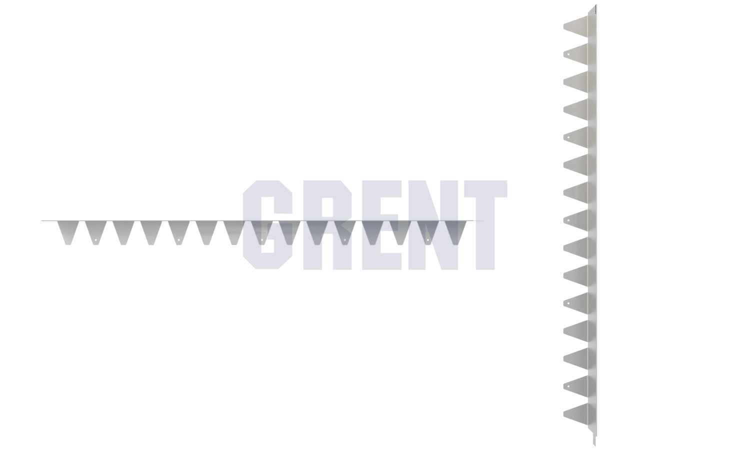 Бордюр стальной GRENT BR L-образный 2400*130, 1,5, оцинкованный