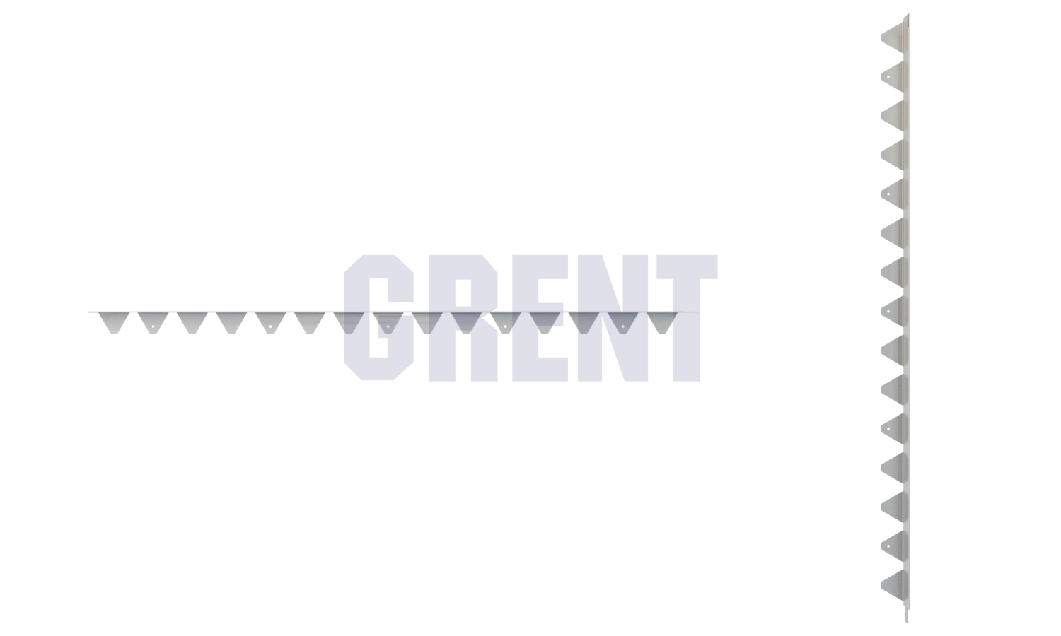 Бордюр стальной GRENT BR L-образный 1200*50, 1,5, оцинкованный